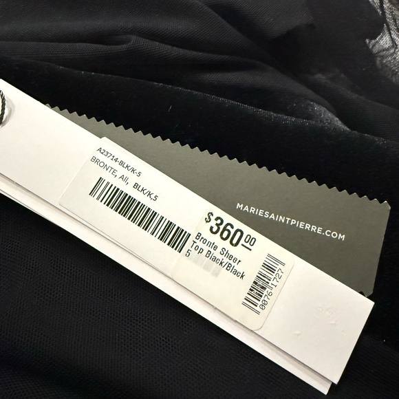 Marie Saint Pierre Black Sheer Women's Tunic - Bronte - NWT! - Picture 12 of 15